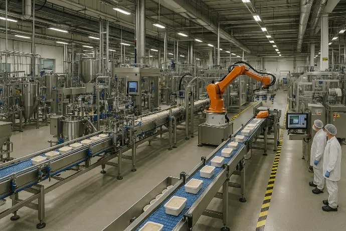 Reiniging en decontaminatie van een geautomatiseerde voedselproductielijn