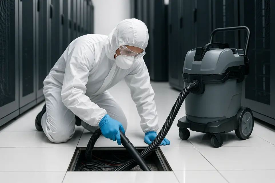 Technicien spécialisé en décontamination de faux-plancher et nettoyage de salle serveur