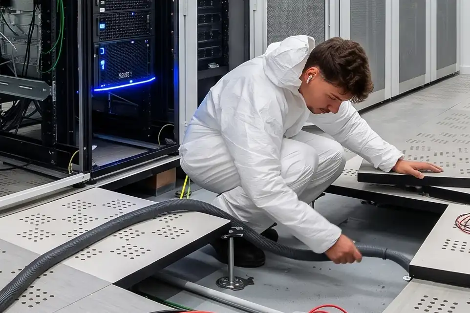 Technicien spécialisé en décontamination de faux-plancher et nettoyage de salle serveur
